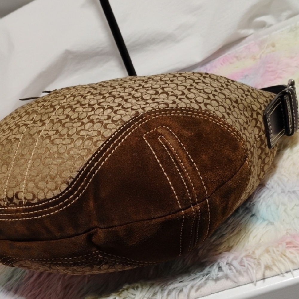 SALE! Authentic Coach Y2K Mini Signature C Shoulder Bag W Tassels - Picture 8 of 14